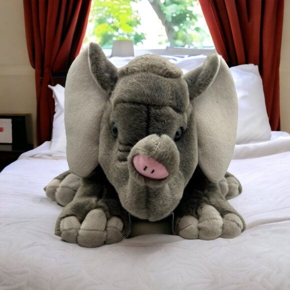 Wild Republic Elephant Realistic Gray Plush Stuffed Jungle Animal - Picture 1 of 11